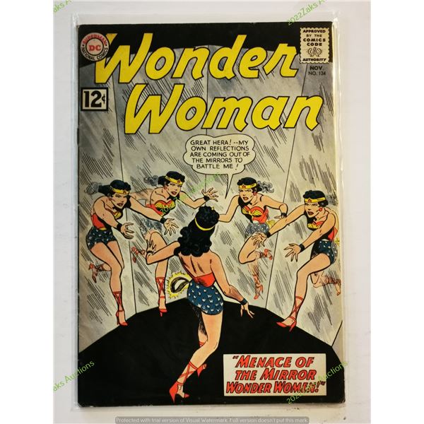 WONDER WOMAN NO 134 1962 KEY ISSUE DC COMICS VG-F+