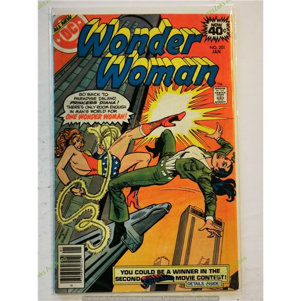 WONDER WOMAN NO 251 1979 KEY ISSUE DC COMICS VF