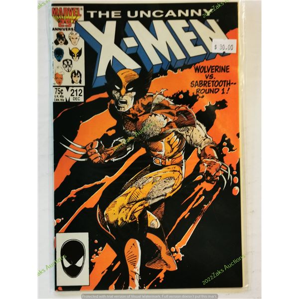 UNCANNY X-MEN NO 212 1986 KEY ISSUE UNREAD MARVEL COMICS NM