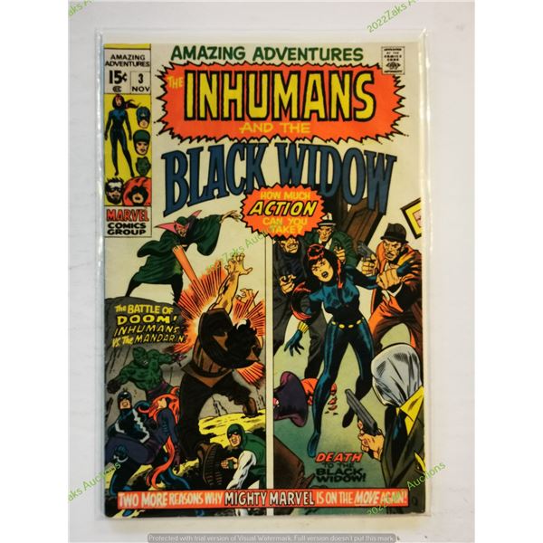 AMAZING ADVENTURES NO 3 1970 INHUMANS BLACK WIDOW DC COMICS