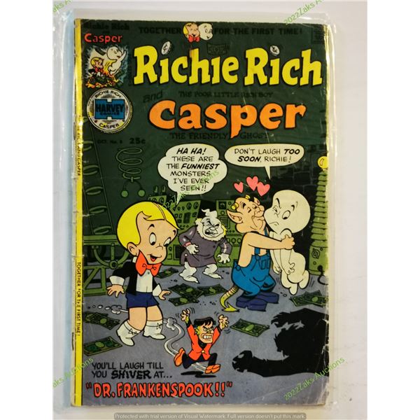 LOT OF 9 RICHIE RICH AND CASPER COMICS