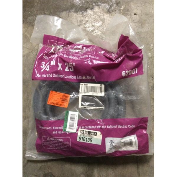 3 1/4“ x 25“ for wet and outdoor locations and direct burial