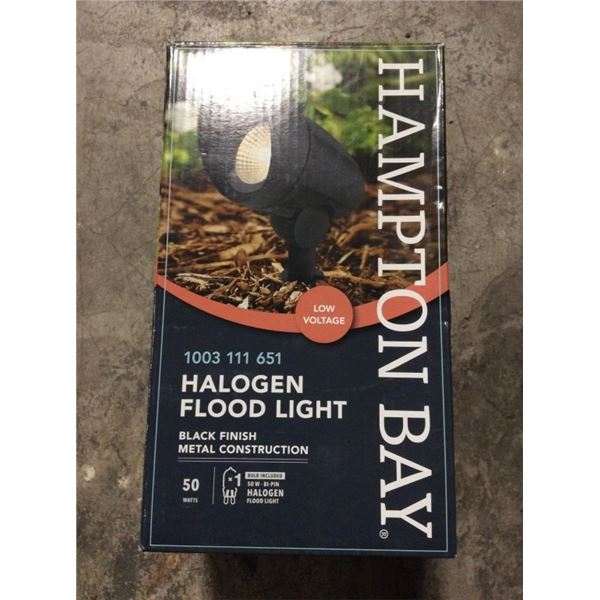 Hampton bay flood light black finish low voltage