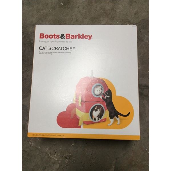 Boots and Barkley cat scratcher