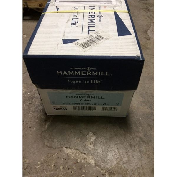 Hammermill 8 1/2“ x 11“ copy paper 5000 sheets blue