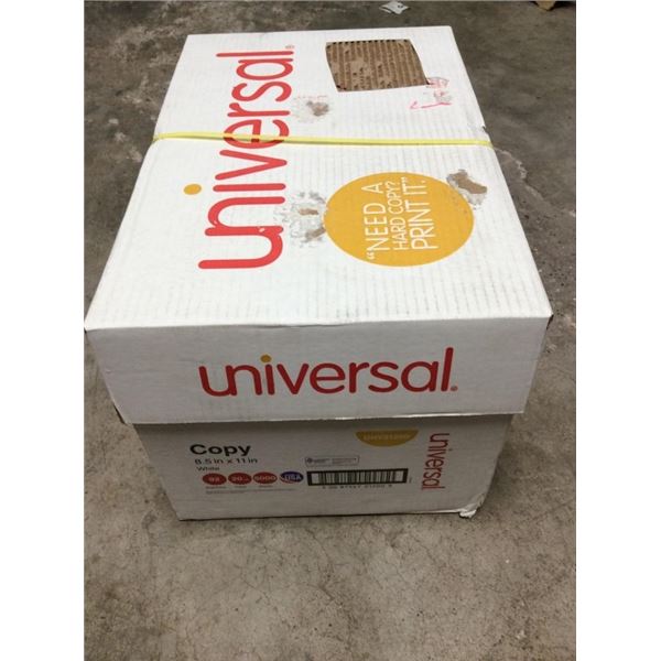 Universal eight. 5“ x 11“ white copy paper one case 5000 sheets