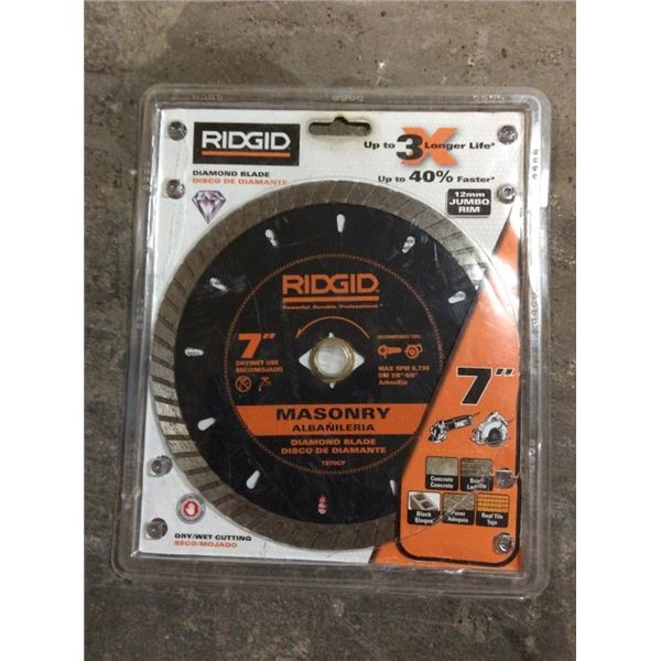 Rigid 7 inch diamond blade
