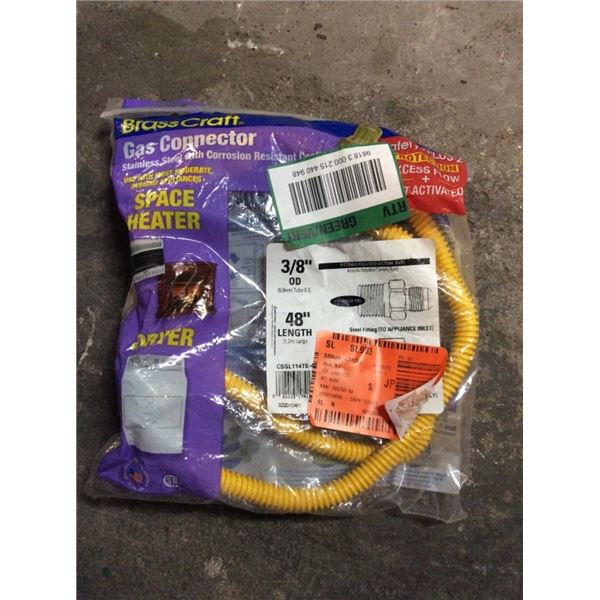 Brass craft gas connector 3/8“ x 48“ length