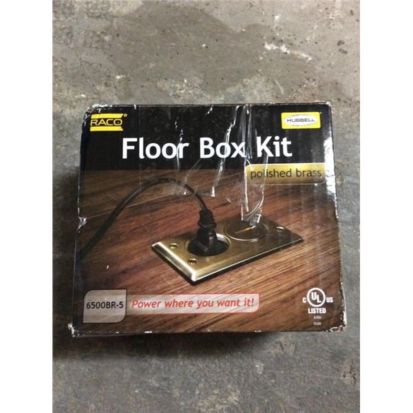 Floor box kit brass finish