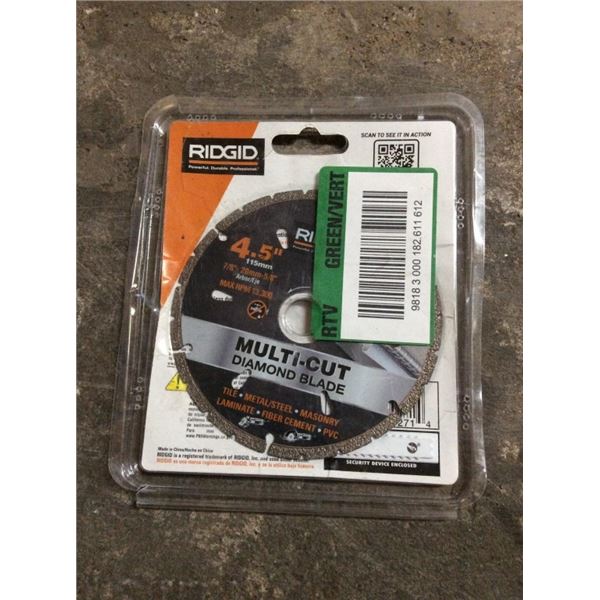 Rigid 4.5 inch multi cut diamond blade