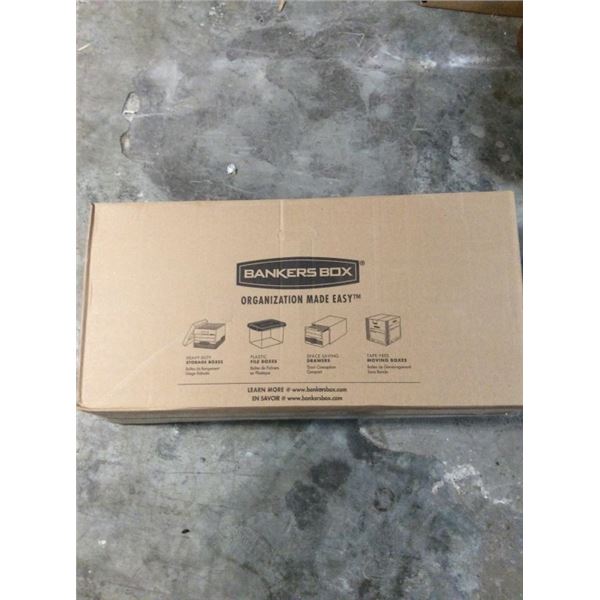 Heavy duty bankers box is quantity 12