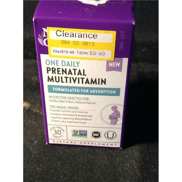 One a day prenatal multivitamin retails for $20