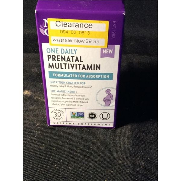 One a day prenatal multivitamin retails for $20