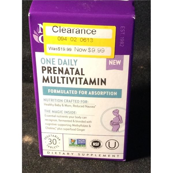 One a day prenatal multivitamin retails for $20
