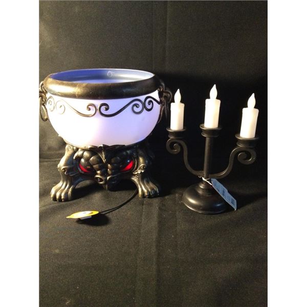 Light up bowl with chandelier light