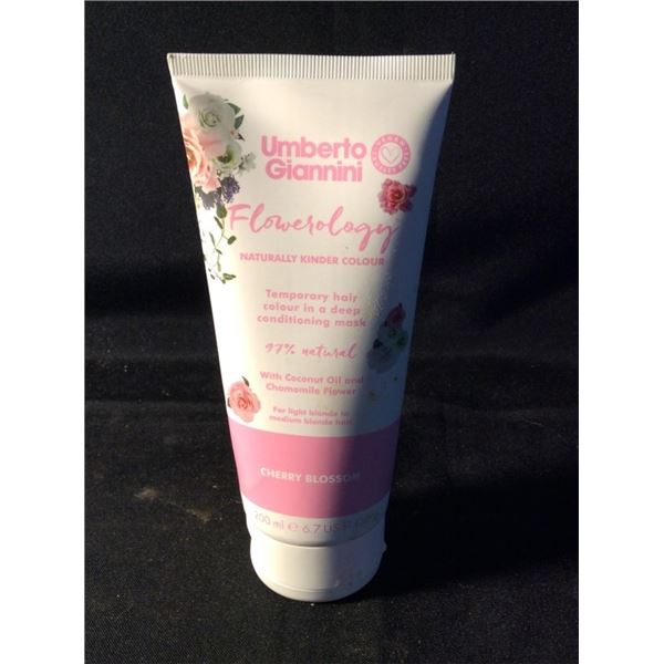Cherry blossom temporary hair color in a deep conditioning mask