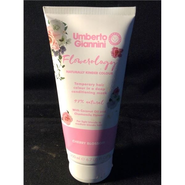 Cherry blossom temporary hair color in a deep conditioning mask