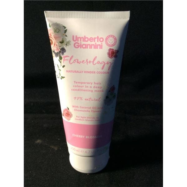 Cherry blossom temporary hair color in a deep conditioning mask