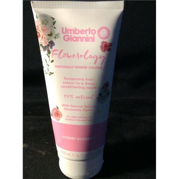 Cherry blossom temporary hair color in a deep conditioning mask