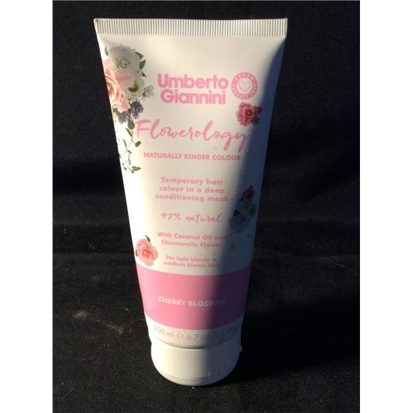 Cherry blossom temporary hair color in a deep conditioning mask