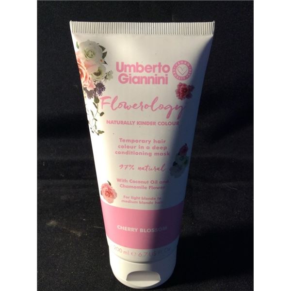 Cherry blossom temporary hair color in a deep conditioning mask