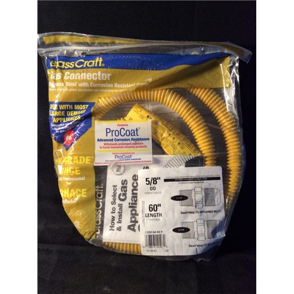 Brass craft gas connector