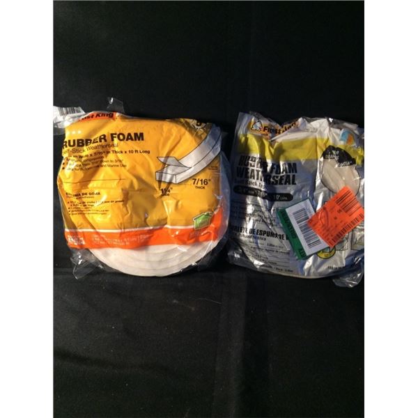 Rubber foam self stick weather seal