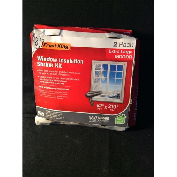 Window insulation shrink kit 62 inches wide by 210 tall