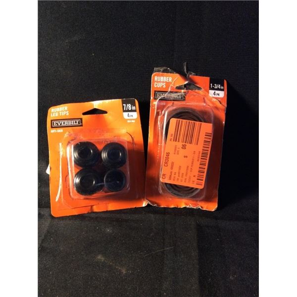 Rubber leg tips and rubber cups