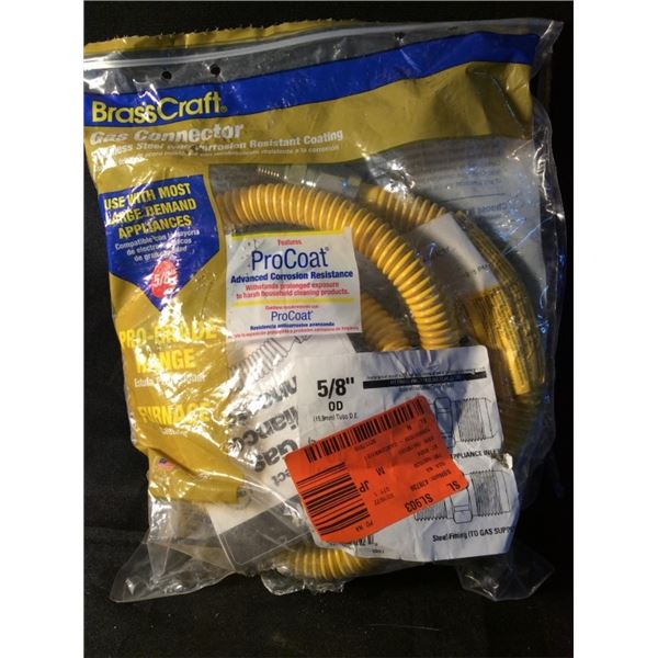 Brass craft gas connector