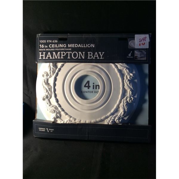 16 inch ceiling white molding Hampton bay