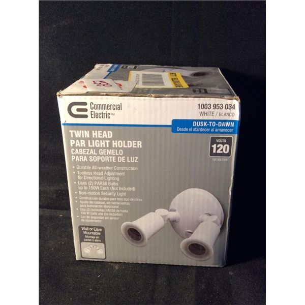 Commercial electric twin head light holder