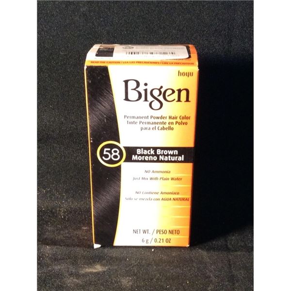 Black brown permanent powder hair color