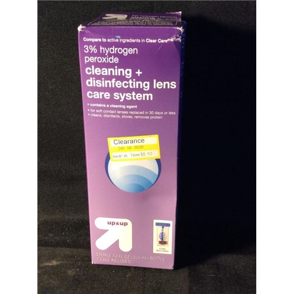 Cleaning and disinfecting lenses care system