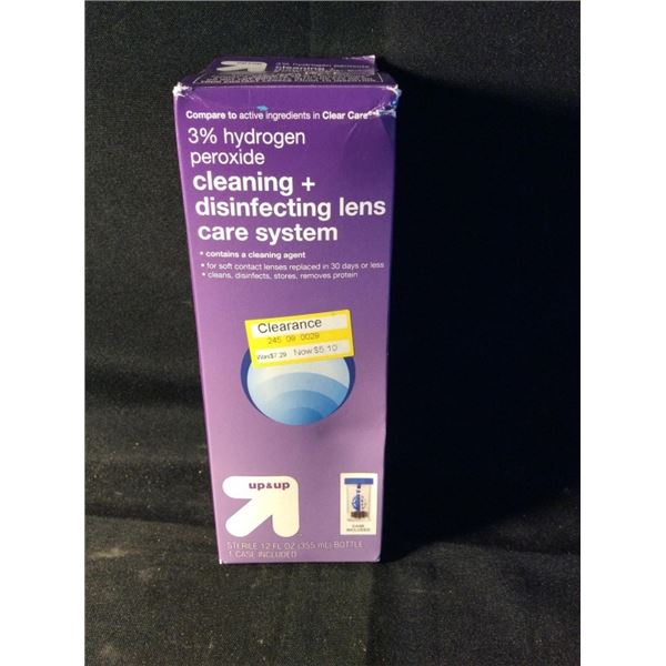 Cleaning and disinfecting lenses care system