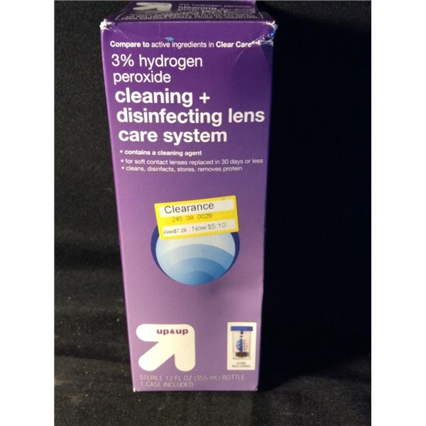 Cleaning and disinfecting lenses care system