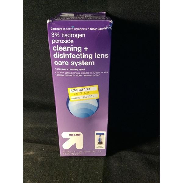 Cleaning and disinfecting lenses care system