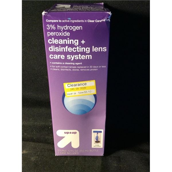 Cleaning and disinfecting lenses care system