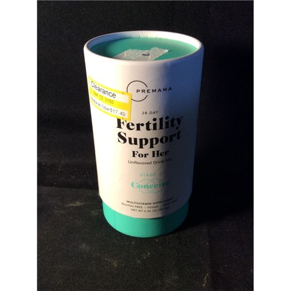 fertility support for her unflavored drink mix retails for $35