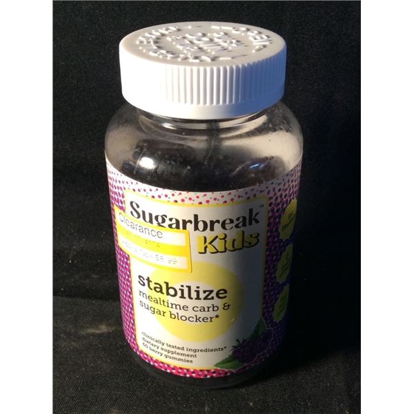Sugar break kids stabilize meal time carb and sugar blocker 60 berry gummy’s retails for $30
