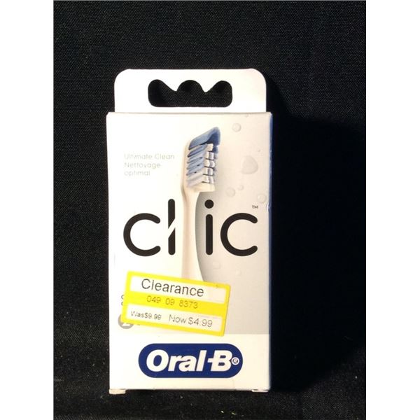 Oral B Clic 2 replacement brush heads retails for $10