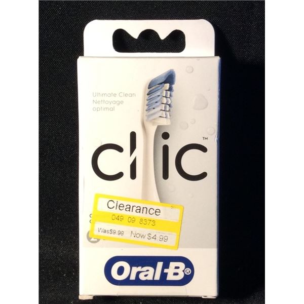 Oral B Clic 2 replacement brush heads retails for $10