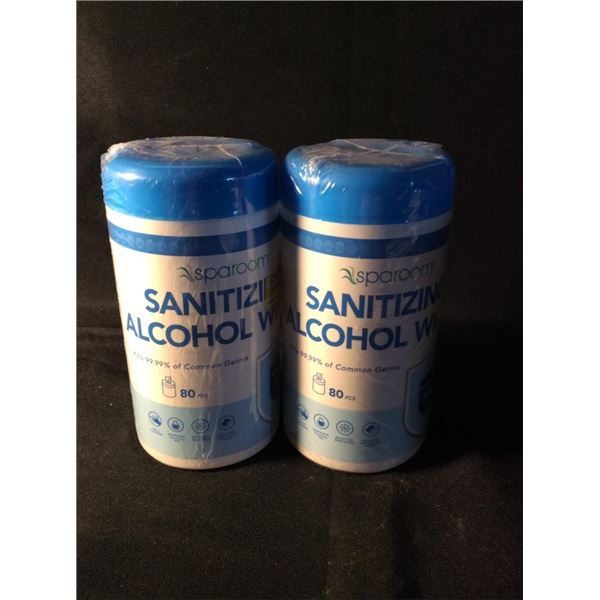 2 Sanitizing alcohol wipes