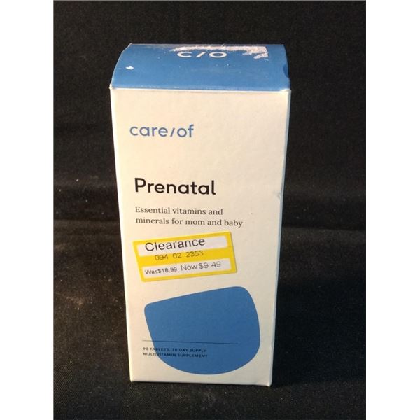 Prenatal 90 tablets retails for $19