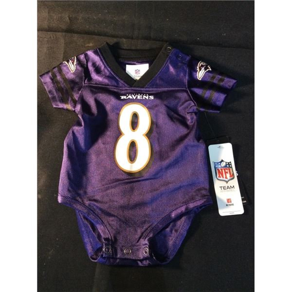 Size 3 to 6 months Baltimore ravens onesie