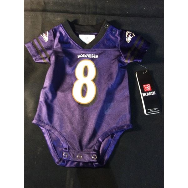 Size 3 to 6 months Baltimore ravens onesie