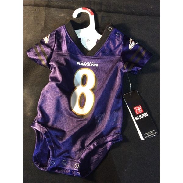 Size 3 to 6 months Baltimore ravens onesie
