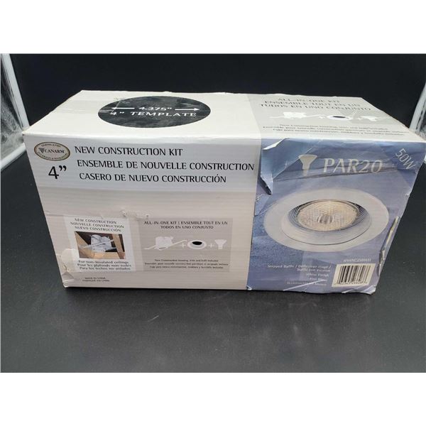 50w Stepped Baffle White Finish 4in Pot Light