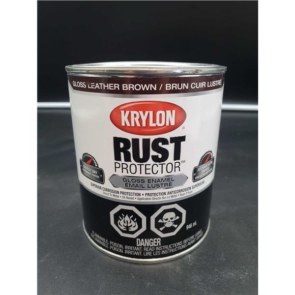 Krylon Gloss Leather Brown Rust Protector Gloss Enamel 946ml