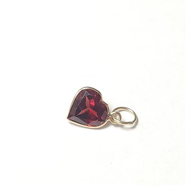 10K Yellow Gold Garnet(1.2ct) Pendant (~Size )(Ring is resizable for $40) (~length inches), Suggeste